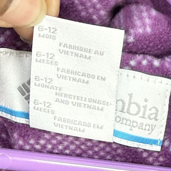 Columbia Snuggly Bunny Bunting Snowsuit 6-12 Months Purple Pre-Owned - Picture 16 of 16